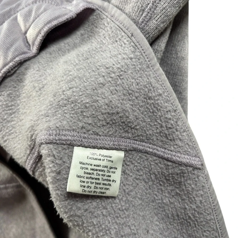 Eddie Bauer Women XXL Purple Full Zip Fleece Jacket Heathered Mock Neck Gorpcore